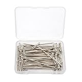 50 PCS 2 inch Length T-Pin Needle for Fixing Wig/Hair Weft/Hair Extension/Dress Form