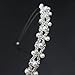 Pixnor Wedding Party Bridal Bridesmaid Flower Girl Double Faux Pearl Crown Headband Tiara