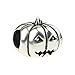 Halloween Jack-o-Lantern Pumpkin .925 Sterling Silver Bead Charm
