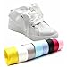 COOL LACE Satin Ribbon Shoelaces Flat Shoe Laces for Sneakers 1 Pair Pack 32mm Wide 3 Different Lengths (White, 55.1