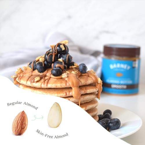 BARNEY BUTTER ALMOND BUTTER, SMOOTH, 10 OUNCE JAR, SKIN-FREE ALMONDS, NO STIR, NON-GMO, GLUTEN FREE, KETO, PALEO, VEGAN