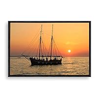 Framed Canvas Wall Art Voyage Canvas Prints Home Artwork Decoration for Living Room,Bedroom - 16x24 inches