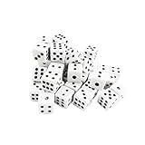 Adorox 100 Pack Opaque Square Dice Pips Dots Board Games Casino Poker Party Favors