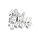 Adorox 100 Pack Opaque Square Dice Pips Dots Board Games Casino Poker Party Favors