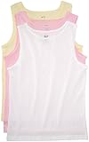 Fruit of the Loom Baby Girls' Tank Top, 3 pk-White - Medium