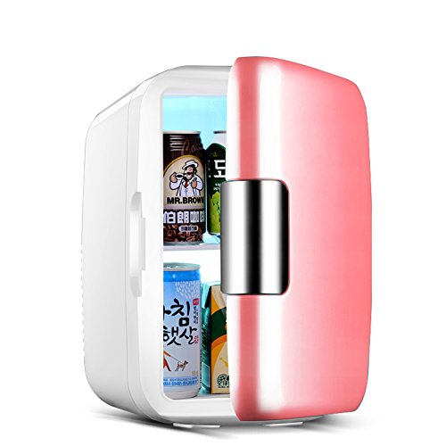 Click Here to See More Images DULPLAY Car Refrigerator Mini Fridge, 6L Capacity Cooler&warmer Low Noise For Home, Office And Car Cooler And Refrigerator-pink 29x26x17.5cm(11x10x7inch)