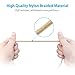 [Apple MFi Certified] OLALA 3.3 Feet/1 Meter Nylon Braided Lightning to USB Cable Sync and Charging Charger Cord for iPhone, iPad and More (Gold)