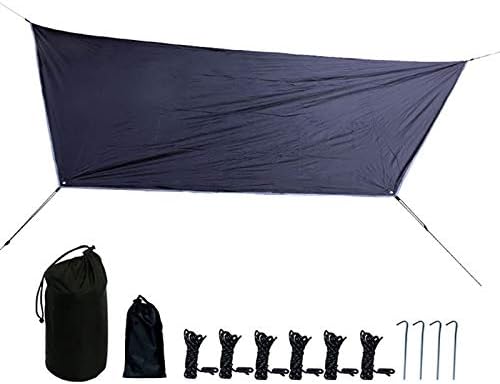 Bâche De Camping 4x4m Imperméable 2000mm - Polyester 190T - Anti-UV - 8 Œillets - Multifonction