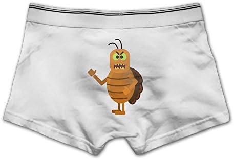 Tongbu Emoji Cockroach Men's Underwear Modern Soft Cotton Boxer Briefs 3X White
