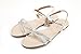 MUDAN Womens Shoe Flat Braided & Rhinestone Comfortable Slingback Sandal… (Silver, numeric_9)