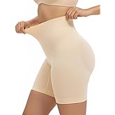 SHAPERX Tummy Control Underwear for Women – Mid-Waisted Seamless Shapewear Shorts Anti-Rolling Body Shaper Under Dresses
