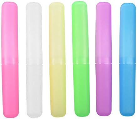 FgfAk Plastic Toothbrush Case,6pcs Different Color Portable Dust-proof Toothbrush Cases Toothbrushes Holder for Daily and Travel Use,Toothbrush Case,Toothbrush Cover,Toothbrush Box,Toothbrush Holder