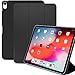KHOMO iPad Pro 12.9 Inch Case 3rd Generation (Released 2018) - Dual Black Super Slim Cover with Rubberized Back and Smart Feature