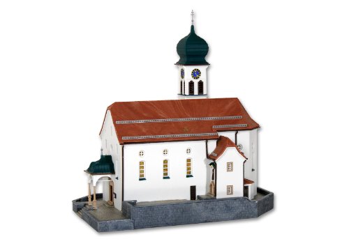 N Scale Church w/blue turret