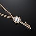 LOHOME Gorgeous Love Key to Be Full of Diamonds Pendant w/Long Sweater Necklace 31