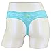 adidas Women's Superlite Thong Underwear (1-Pack), Whimsy Print Bright Cyan, LARGE