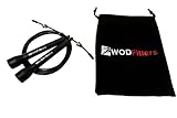 WODFitters Ultra Speed Cable Jump Rope for Cross Training and Cardio Fitness and Free Guide for Sizing and Mastering Double Unders Great for Double Unders, Triple Unders, RX WODs or Speed Jumping Fully Adjustable with Carrying Case