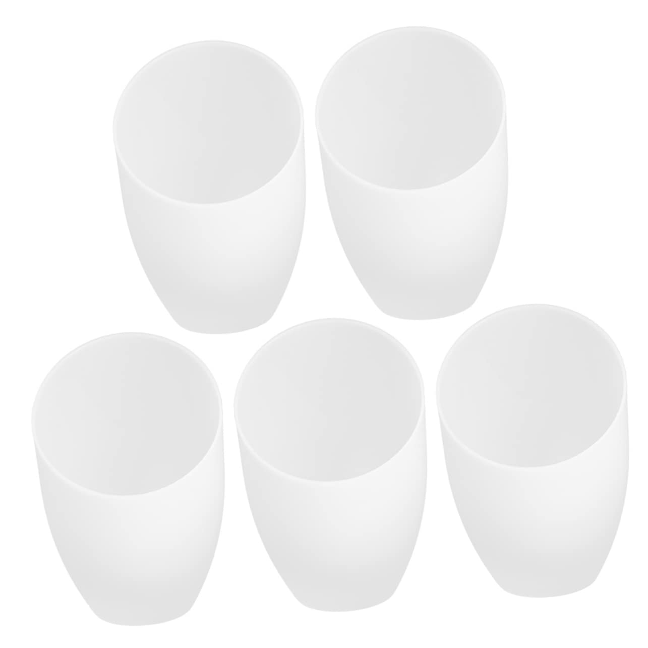 Yardwe 5pcs Modern Lamp Shade Oblique Horseshoe Lampshade Replacement White Lamp Light Covers Ceiling Fan Globe Replacement for Led Floor Lamp Chandelier Ceiling Light 40mm
