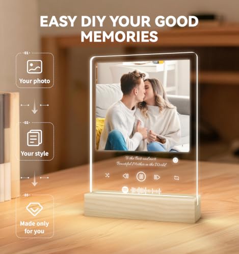 TPone Personalized Acrylic Photo Plaque & Frame, Custom Picture Gift