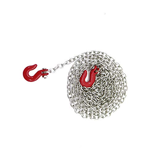 Machined 1/10 Chain Trailer Winch Hook for RC Rock Climbing Crawler Axial SCX10 II AA10 CC01 Traxxas TRX-4 90046 90038 G Shape Accessories (Red)