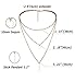 Thunaraz 2Pcs Layered Choker Necklace for Girls Womens Choker Necklace Set Multilayer Chain Stick Pendant Necklece 15''