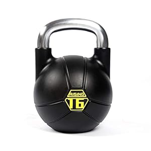 WXYZ kettlebell 16kg / 35.2lbs Athletic All-staal Rubberen Fitness Kettlebell, Verdikte Base Plating En Comfortabele…