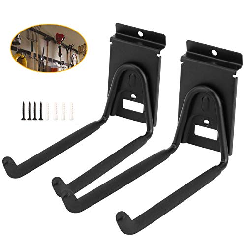 Slatwall Double Hooks, Heavy Duty Garage Storage Utility Tool Holder