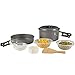 Camping Cookware Pot & Pan Set Mess Kit Backpacking Outdoor Cooking Bowl Made Of Lightweight Aluminum Material Small & Compact Foldable Handles