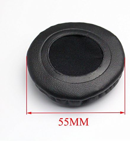 Premium Headphones Earpads Protein Leather Foam Ear Cushions,Headset Ear Pads Spare Replacement Parts (For General Diameter 55MM JZF-19)