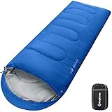 KingCamp XL Sleeping Bag (87×31.5”), 3-4 Season Lightweight Waterproof Wide Oversized Adults Sleeping Bag for Camping, Backpacking, Hiking, Purple, Pink, Red, Blue, Green, Gray