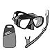 No Fog Snorkeling Set - Anti-Fogging Protection with Tempered Glass - Clear View Snorkel Mask - Easy Breathing, No Leaks Mask Snorkel Set + Carry Bag primary