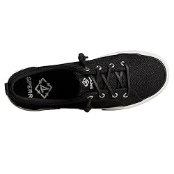 Sperry Women's Pier Wave Sneaker, Black, 8.5 Wide