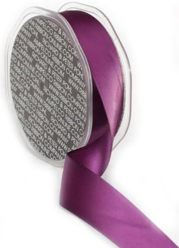 Ampelco Ribbon Company Double Face Satin Ribbon Company, 1-Inch by 27-Yard, Eggplant