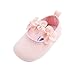 BENHERO Baby Infant Girls Soft Sole Floral Princess Mary Jane Shoes Prewalker Wedding Dress Shoes (12cm(8-14 Months), A-Pink)