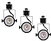 CLOUDY BAY LED Track Light Head,CRI 90+ Warm White Dimmable,Adjustable Tilt Angle Track Lighting Fixture,8W 40° Angle for Accent Retail,Black Finish Halo Type - 3 Pack