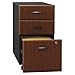 Bush Business Furniture Series A 3 Drawer Mobile File Cabinet, Hansen Cherry/Galaxy