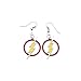 DC Comics Silvertone The Flash Color Lightning Bolt Logo Dangle Earrings with Gift Box)