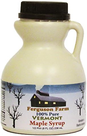 Ferguson Farms 100% Pure Vermont Maple Syrup, Grade A Fancy Light, Jug Half Pint (8oz)