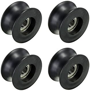 4Pcs 0840UU 8mm Groove Guide Pulley Sealed Rail Ball Bearing 8x40x20.7mm by Farmunion