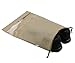 Household Dust-proof Shoe Organizer Bags, Shoe Boxes for Boots, High heel Shoes, with drawstring closure and Transparent Window, Space Saving Organizer Bags, Khaki, Pack of 5