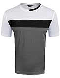 Coofandy Men's Summer Slim Fit Casual T-Shirt Contrast Color Tee