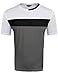 Coofandy Men's Summer Slim Fit Casual T-Shirt Contrast Color Tee