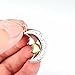 DAOCHONG Sterling Silver Always My Sister Forever My Friend Moon Double Love Heart Pendant Necklace, 18