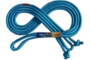 Just Jump It 16' Foot Single Jump Rope for Kids Women and Men - Active Outdoor Youth Fitness Excersing Equipment - Double Dutch Length Gym Accessories