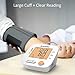 Blood Pressure Monitor Upper Arm, Arealer Automatic Blood Pressure Monitor Large Cuff, Digital Bp Cuff with Blood Pressure and Pulse Rate for Home Use, 2 * 90 Memory Mode, Batteries and Bag Included.