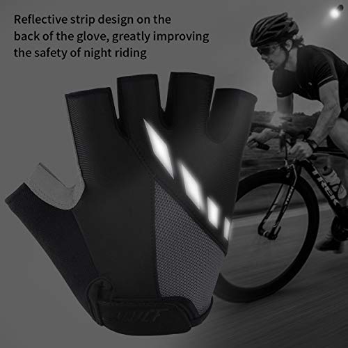 image for MAJCF Cycling Gloves Men Bicycle Gloves Half Finger 5MM Gel Pad Shock-