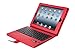 QQ-Tech® Removable Detachable Wireless Bluetooth ABS Keyboard PU Leather Case Tablet Stand for iPad 4, iPad 3 & iPad 2 2nd 3rd 4th Generation (Red)