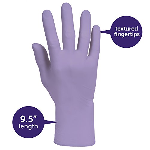 Halyard Health Lavender Nitrile Exam Gloves (52818), Thin Mil, 2.8 Mil, Ambidextrous, 9.5", Medium, 250 / Box