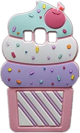 Galaxy J3(2016) case,Galaxy J3(2016)/J320 Silicone Cartoon Case,Three cray ice Cream 3D Soft Rubber Cover Case For Samsung Galaxy J3(2016)/J320/Galaxy Express Prime /Galaxy Amp Prime