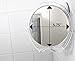 JiBen Fogless Shower Mirror with Power Locking Suction Cup, Built-in Razor Hook and 360 Degree Rotating Adjustable Arm, Personal Fog Free Bathroom Shaving Mirror (Clear)